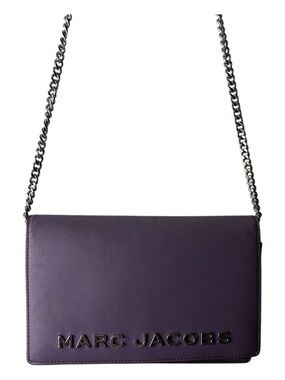 Marc Jacobs Purple Leather Chain-Strap Crossbody